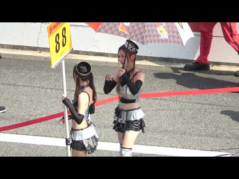 2024 SUPER GT Rd.4 FUJI #88 熊野ラリサ 渡川もも オ・ヤンヘ 橘京 Pacific JLOC Angels 決勝日グリッドウォーク レースクイーン 4K